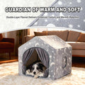 Pelemee Indoor Dog House, Night-Luminous Star Dog Tent with Frame, Washable Dog Cave Bed, Suitable for 36-66 lb Medium and Large Dog