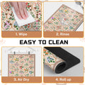 Absorbent Pet Dog Bowl Mat for Food and Water, Pet Cat Food Feeding Mat with Non Slip Rubber Backing, Dog Food Mats for Floors Waterproof, 12"x20"