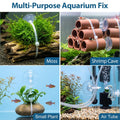 10 Pack Suction Cups with 10 Adjustable Zip Ties for Aquarium Fish Tank Binding Moss Shrimp Dodging Nest