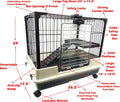 Deluxe 2-Level in/Outdoor Rabbit Hutch Guinea Pigs Puppy Kitten Cage