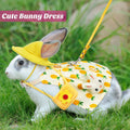 Weewooday 2 Sets Rabbit Clothes with Harness Leash Hat Mini Bag, Stylish