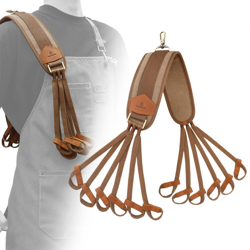 WAYNE'S DOG Canvas Duck Game Carrier - 12 Drops, Slip Noose - Bird Tote, Waterfowl & Goose Hanger, Duck Carrier Lanyard (Brown)