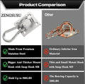 ZENGSUSU Dog Tie Out Mounted Wall Hook with Clip - Secure Dog Leash Parking Indoor&Outdoor, Stainless Steel Practical Lead Management for Small/Medium/Large Dogs Up to 500lbs (1pcs：Silver)