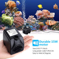 CWKJ Fountain Pump, 220GPH(15W 900L/H) Submersible Water Pump, Durable Outdoor Fountain Water Pump with 6.5ft Tubing (ID