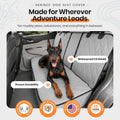 4Knines Dog Seat Cover for Back Seat, Heavy Duty Waterproof Rear Seat Protector for Small Trucks, SUV, Cars - Fits 60/40 Split Bench with Middle Seat Belt, Non-Slip Dog Backseat Cover (Regular, Black)