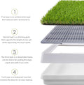 SunTurf Dog Grass Pad with Tray, Dog Litter Box, Porch Potty for Puppy Pee Training, Indoor Portable Fake Grass Pee Pad 