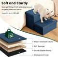 Love's cabin Dog Stairs for High Bed, Foldable Pet Stairs for Small Medium or Large Dogs Puppy with Storage for Bed or C