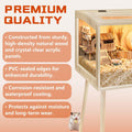 PROLEE Hamster Cage Wooden Chew Proof, Extra Large Mice and Rat Habitat Openable Top with Acrylic Sheets Solid Built Sma