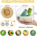 Jevnd Bird Nest for Cage Bite-Resistant, Washable Clear Observation Small Bird House Hanging, Warm Birds Bed Plush Hut, Parakeet Nest to Lay Eggs Breeding Sleeping for Parrot Budgie Lovebird Canary