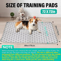 FUWERY Extra Large Washable Pee Pads for Dogs, 72"X72", Grey, 2 Packs