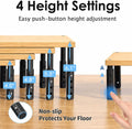ECOLOVI Height-Adjustable Cat Food Stand, Elevated Cat Feeder Stand for Automatic Feeder & Bowls, Lifted Cat Food Table 