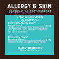 Earth Animal Apothecary Liquid Supplement - Allergy & Skin Herbal Remedies for Dogs & Cats - 2 fl oz