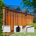 50FT Cat-Proof Fence Topper System 24" Horizontal Outreach Steel Extender Anti-Climb Conversion Kit for Brick/Wood/Vinyl