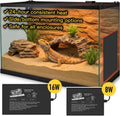 Reptile Heat Pad, 6" X 8" 8W, Heating Pad for Reptile Tank, Lizard, Snake, Bearded Dragon, Hermit Crab, Leopard Geckos T