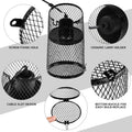 VIHOSE 1 Pcs Reptile Heat Lamp Guard Anti Scald, 4 Inch, Black, Black