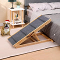 Foldable Wooden Dog Ramp Wooden Dog Ramp for Bed-5 Adjustable Heights