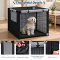 Insulated Dog Crate Cover with Frost-Proof Plush Lining for 36Inch Dog Cage