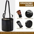 2 Pcs Horse Feed Bag, Heavy Duty Mesh Feeder with Adjustable Strap, Black