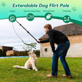 AmaCielo Flirt Pole for Dogs, Interactive Toys Tug-of-war for Pet, Durable Teaser Wand, Chase Toys with Rope Chewing Sticks, for Outdoor Exercise & Training