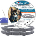 Hitpest Flea and Tick Collar for Cat, 12 Months Protection, Upgraded Version, Soft and Comfortable, Prevents Fleas and Ticks, Includes Tweezers and Flea Comb, 2-Pack