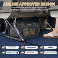 Petsfit Airline Approved Pet Carrier for Small Cats, 16.5x8.6x11 TSA Approved Carrier, with Removable Dual-Sided Padding (2-Way Placement) - Fits Under Most Airplane Seats, Escape Proof (Black)