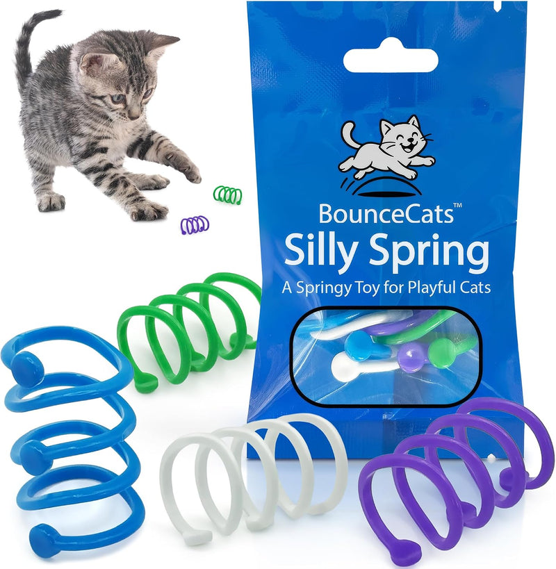 4 Pack Cat Spring Toys for Indoor Cats and Kittens, Made in USA