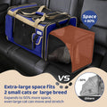 Expandable Extra Large Cat Carrier for 2 Cats with Litter Box for Kitten, Large Cat Small Dog Pet - Collapsible Double C