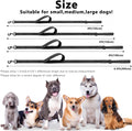 LIEVUIKEN Dog Leash 4ft Long, Double Handle Dog Leash for Safety Control Training, Heavy Duty Dogs Leads with Traffic Padded Handles, Reflective Leashes for Small Medium Large Dogs(4ft, Black)