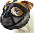 Mayerzon English Bulldog Muzzle, Mesh Short Snout Dog Muzzle Anti Eating