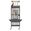 MilleLoom 61Inch Bird Cage with Play Top, Extra Large Bird Cage with Wood Perches, Feeder for Parakeets, Canaries, Lovebirds, Small Quaker, Cockatiels, Budgie (60" h)
