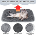 Clysee 4 Pack Self Heating Cat Pad Self Warming Dog Mat Reflects Body Heat Extra Warm Thermal Pet Pad Washable Dog Cat Bed Crate Bed Mat Blanket(Gray,16 x 20 Inch)