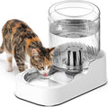 JUNSPOW Automatic Cat Water Dispenser with Stainless Steel Bowl