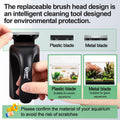 hygger Magnetic Aquarium Fish Tank Glass Cleaner,Detachable Dual-Blades Brush Tool with Floating Scrubber, Double Side M
