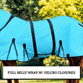 Horse Fly Sheet with Attached Neck Cover & Tail Flap | UV Protection Mesh Horse Blanket, Full Body Bug & Sun Shield, Buc