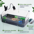 Large Turtle Tank Kit for Aquatic Turtles – Complete Starter Habitat with Filter, UVB Lamp, Basking Platform, Plants, Fe
