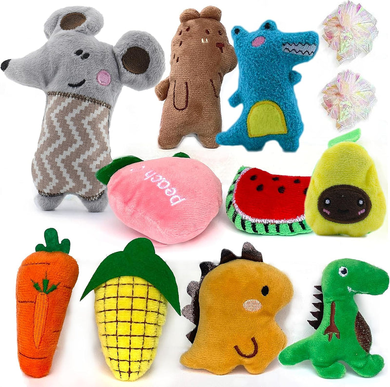 Cat Toys, Interactive Cat Toy for Indoor Cats, Soft and Durable Crinkle Sound Catnip Toys, Catnip Filled Mouse Cat Teeth