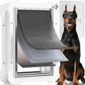 3-Flap Never Rust Extra Large Dog Door for Doors with Sliding Lock Panel, Steel Frame and Telescoping Tunnel Pet Door, Extreme Weather Durable Doggy Door （Pets Up to 220 Lb）