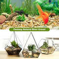 WDEFUN Aquarium Gravel River Rock, Natural Polished Mixed Colorful Stones, 10 LBS, for Plant Aquariums, Landscaping, Vas