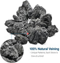 Black Lava Rock Natural Volcanic Stones 4"-6" Aquarium Rocks for Aquascaping,Aquarium Landscaping,Shrimp Tank,Terrariums
