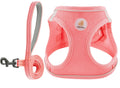 Hipubby Dog Harness and Leash Set, No Pull Soft Mesh Puppy Harness for Small Medium Dogs, Cats - Step in Reflective Breathable Lightweight Vest Harness for Walking, Training - Pink, XS