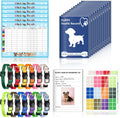 Puppy Whelping Supplies Kit Include 12 Puppy Shot Record Booklets 6 Record Keeping Charts 12 Coloured Soft Nylon Puppy I