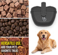 Hampton Distribution Silicone Dog Treat Pouch, Black, BPA Free Pet Treat Pouch for Pet Training with Magnetic Closure, W