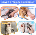 Cinf Cat Bathing Bag(Free Muzzle) Breathable Mesh Anti Scratch Adjustable Cat Grooming Bag for Nail Trimming, Bathing Soft Cat Washing Bag(Light Blue) L