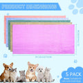 DuckSky 5Pcs 29.5 x 13.77'' Cat Towels Microfiber Pack Bulk, Quick Drying Absorbent Pet Puppy Towels for Pet Kitten Groo