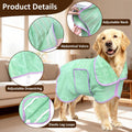 Soft Dog Bathrobe Fast Drying Dog Coat, Super Absorbent Dog Towels for After Bath, Microfiber Pet Robe Adjustable Collar