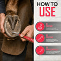 Equine Care Hoof Loop Knife, J2 Stainless Steel, Red Handle, Either Hand