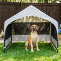 Suddus Dog House Outdoor, Extra Large Dog Tent Outside, Dog Shade Shelter with Three-Sided Breathable Mesh Windows, Sun Rain Cover for Pet, Dogs 48" D x 48" W x 39" H