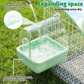 Maxdot Automatic Bird Bath for Cage Electric Bird Shower with Pump, Green
