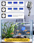 Aquarium Thermometer Submersible, Digital Fish Tank Thermometers with USB