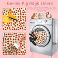 2 Pack Guinea Pig Cage Liners, 24"x48" Washable Waterproof Bedding for Rabbit, Bunny, Hamster & Small Animals, Reusable 